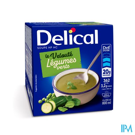 Delical Soupe Veloute Legumes Verts 4x200ml