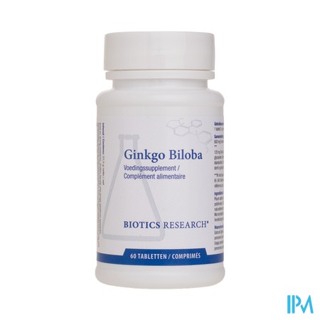 Ginkgo Biloba 24% Biotics Comp 60