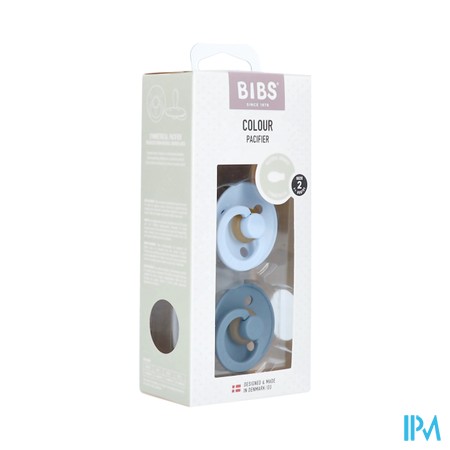 Bibs 2 Sucette Symmetric Duo Baby Blue/petrol