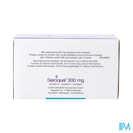 Seroquel 300 Comp 100 X 300mg