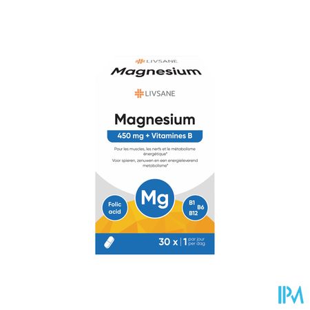 Livsane Magnesium 450mg + Vitamines B Comp 30