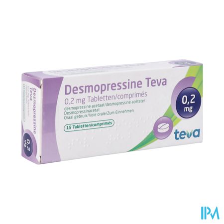 Desmopressine Teva 0,2mg Tabl 15 X 0,2mg