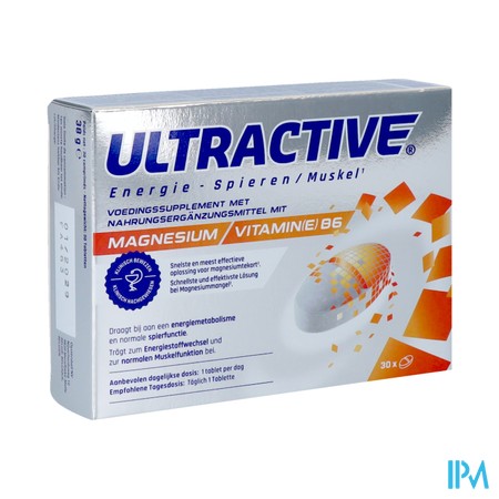 Ultractive Magnesium 630mg Comp 30