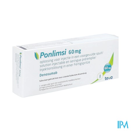 Ponlimsi 60mg Teva Opl Inj Voorgevulde Spuit 1