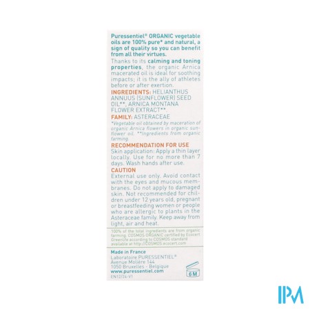 Puressentiel Plant. Olie Bio Arnica 50ml