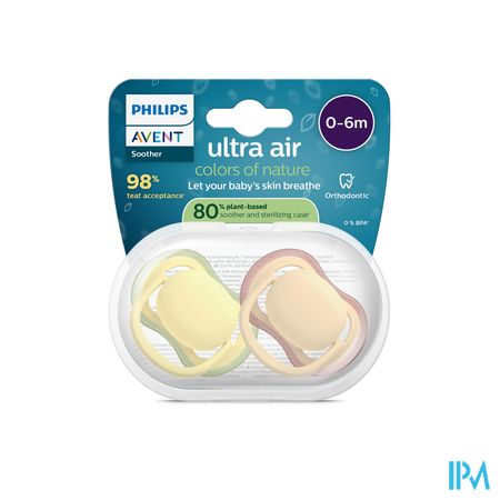 Philips Avent Fopspeen +0m Air Beige/groen 2