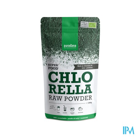 Purasana Vegan Chlorella Pdr 200g Be-bio-02