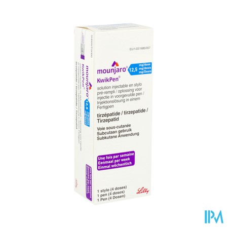 Mounjaro 12,5mg Kwikpen Opl Inj Voorgev.pen 0,6ml