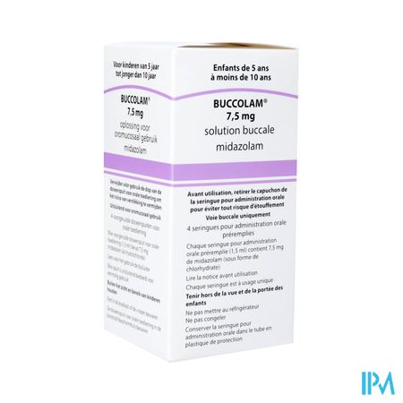 Buccolam 7,5mg Sol Bucc 4 Ser Dos Prerempl 1,5ml