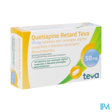 Quetiapine Retard Teva 50mg Comp 30 X 50mg