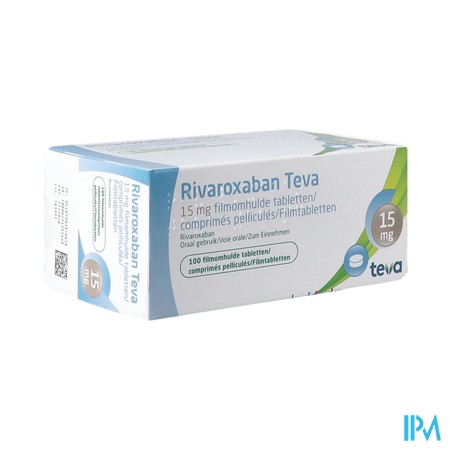 Rivaroxaban Teva 15mg Filmomh Tabl 100