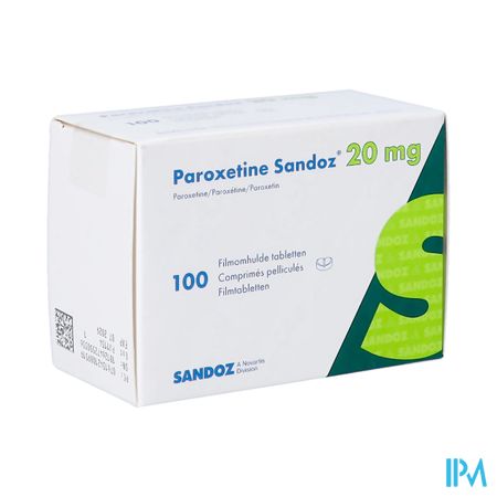 Paroxetine 20mg Sandoz Filmomh Tabl 100 X 20mg