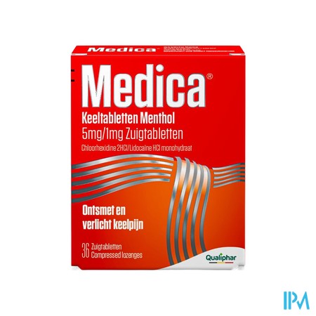 Medica Keeltabletten Menthol 36 zuigtabletten