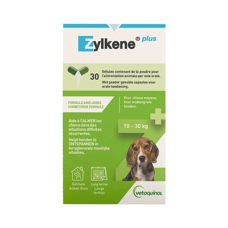 Zylkene Plus Middelgrote Hond 225mg 10-30kg Caps30