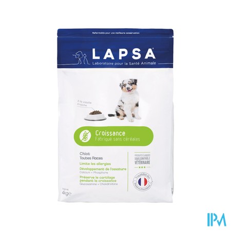 Lapsa Maintenance Chien Chiot Croiss.s/cereal.4kg