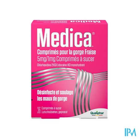 Medica Comprimes Gorge Fraise Comp A Sucer 36