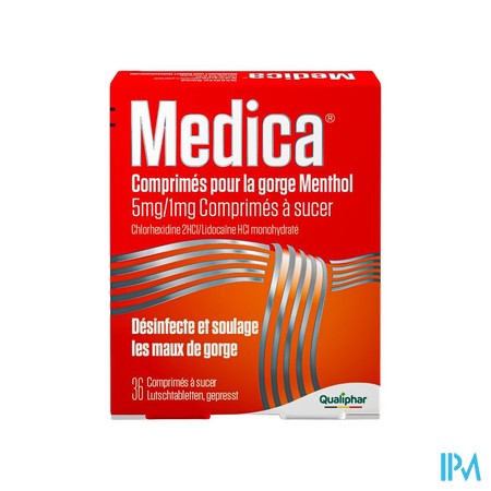 Medica Keeltabletten Menthol 36 zuigtabletten